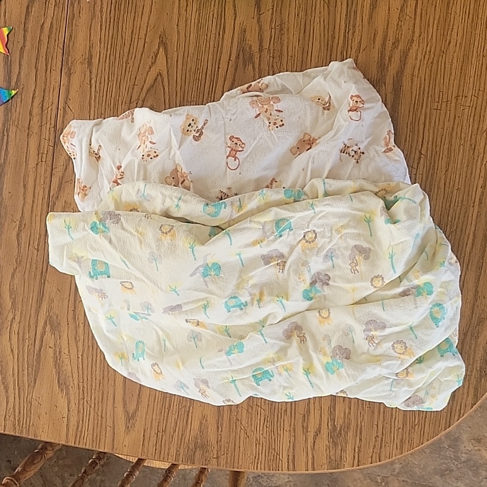 Flannel cotton crib fitted sheets(2)